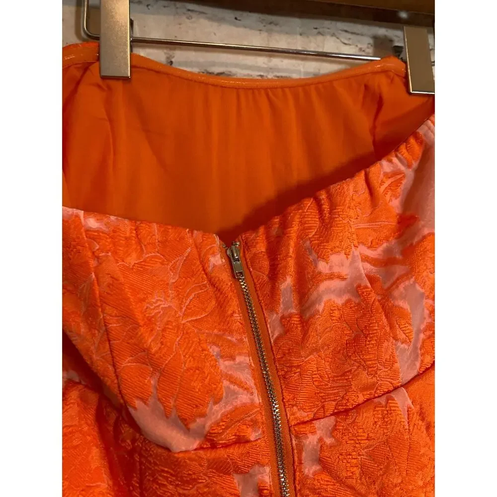 Showpo Orange Floral Midi Dress - Picture 3 of 14